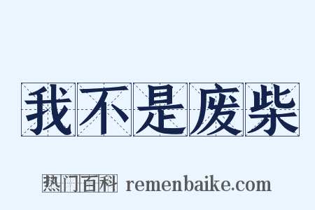 我不是废柴是什么意思的图片